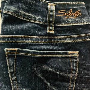 Silver low rise flare leg jean